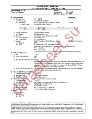 58134 SL001 datasheet  